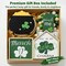 St. Patrick’s Party Supplies: 7-Piece Tiered Tray Decor Set – Freestanding Wood Signs & Bead Garland for Lucky Shamrock Irish Table Centerpiece